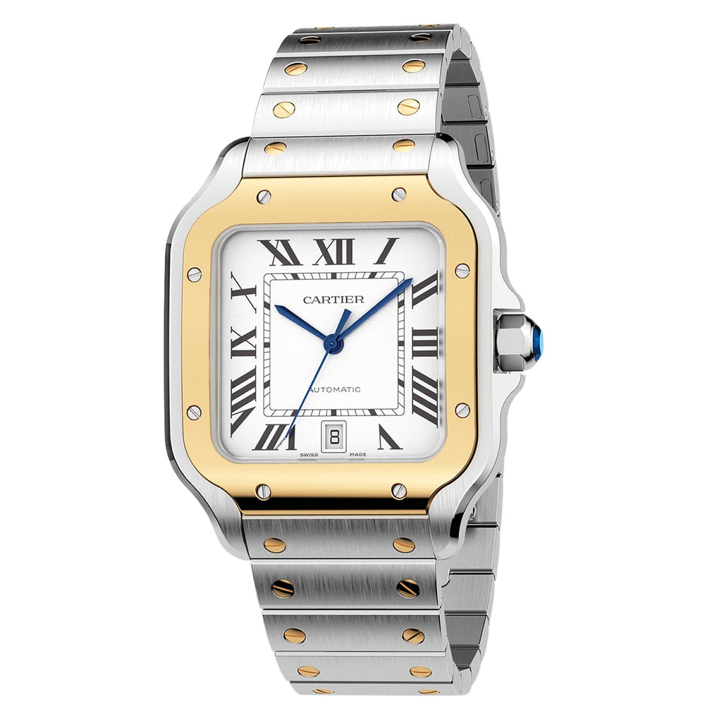 Santos de Cartier Large Model | 40mm, Two-Tone Steel & 18K Yellow Gold, Silver Dial