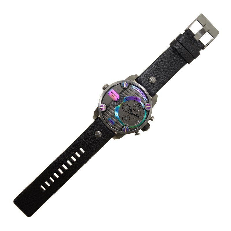 Diesel DZ7270 Badass Chronograph Men's Watch – Anthracite Dial & Black Leather Strap