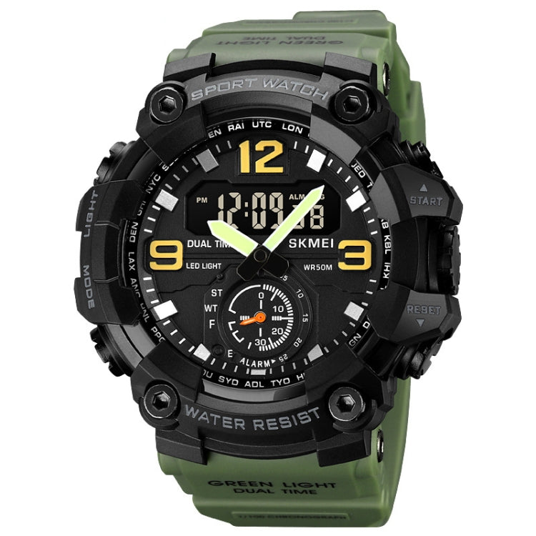 skmei-1965-stainless-steel-buckle-pu-strap-waterproof-electronic-watcharmy-green