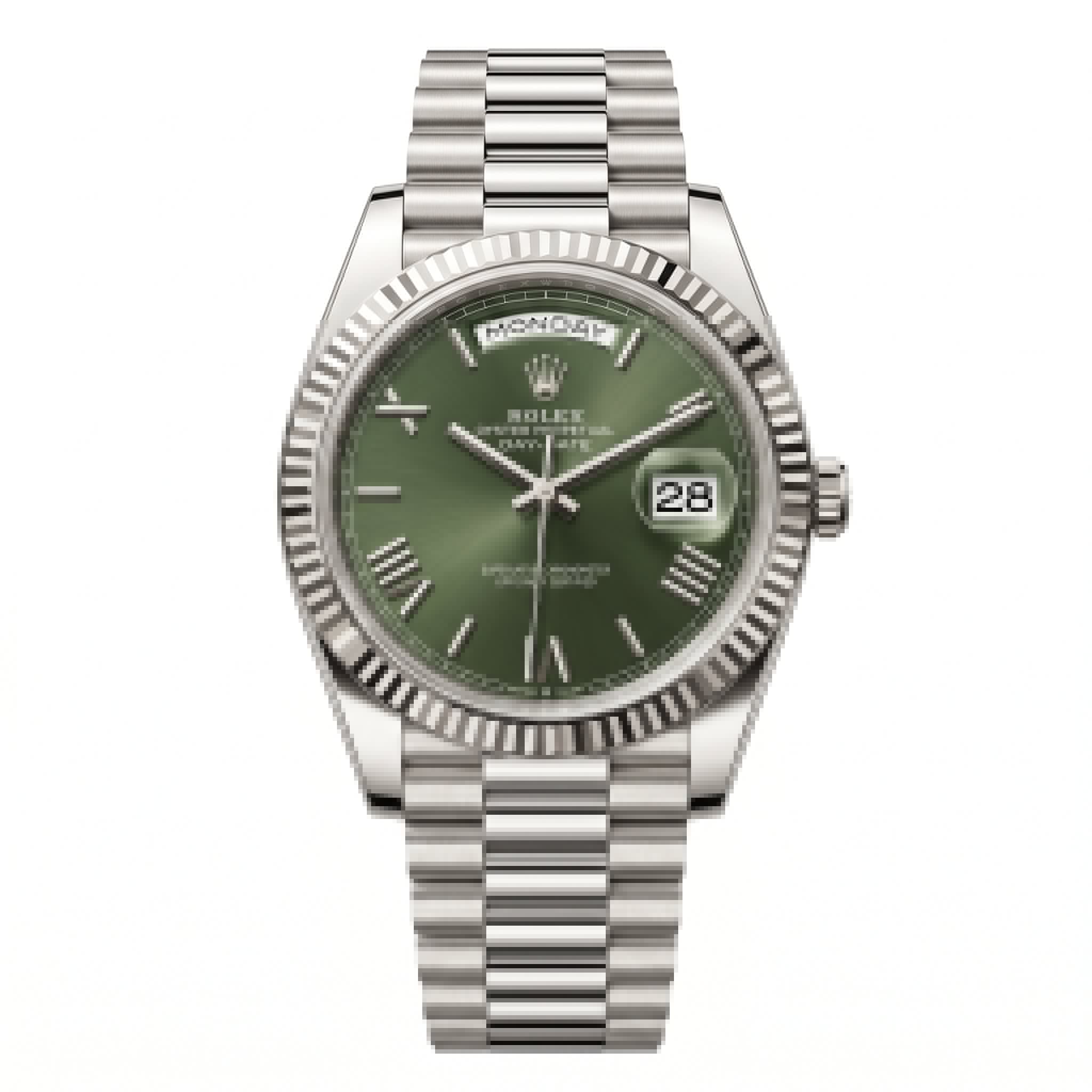 Rolex Day-Date 40 228239 White Gold "Olive Green" President