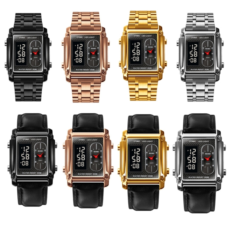 skmei-1868-square-double-display-waterproof-men-watch-style-steel-belt-rose-gold
