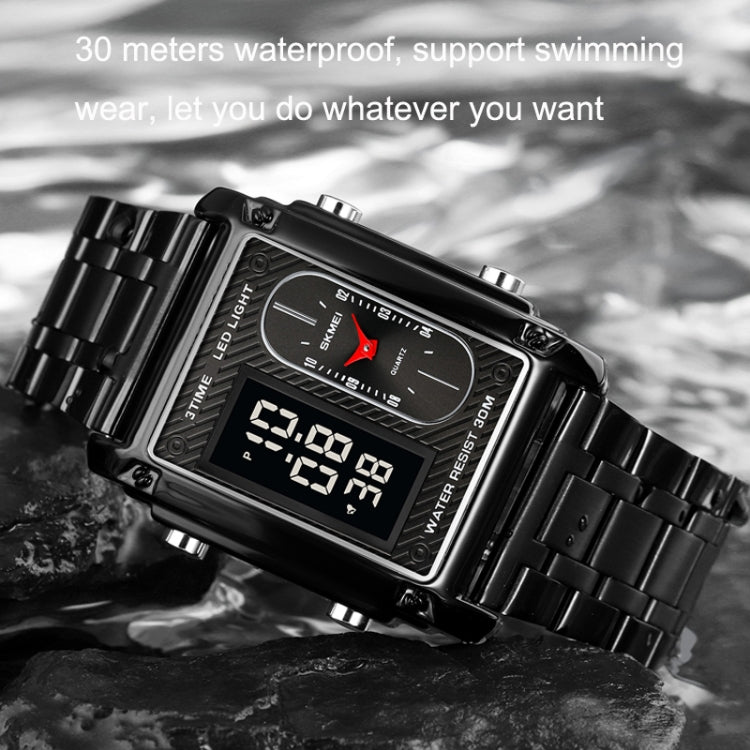 skmei-1868-square-double-display-waterproof-men-watch-style-steel-belt-rose-gold