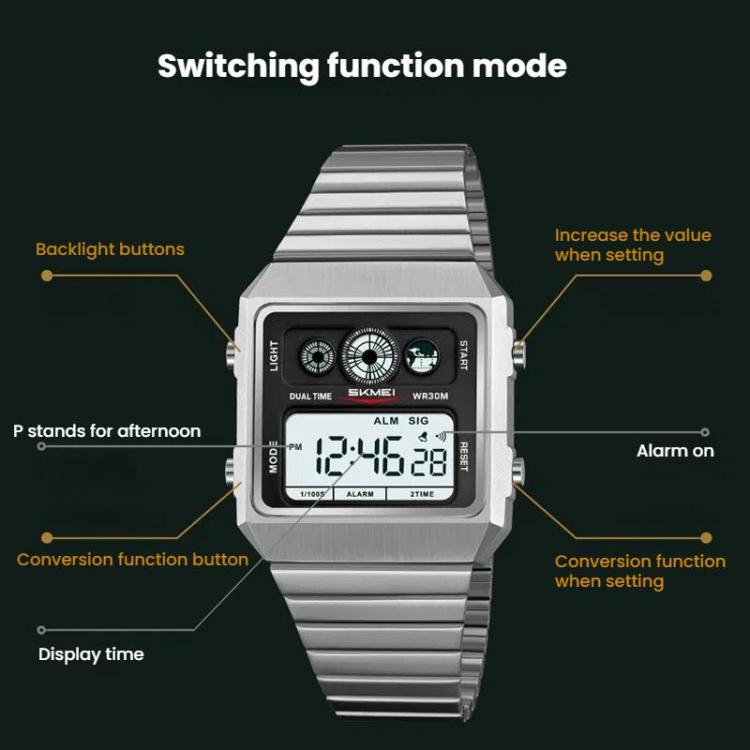 skmei-2450-men-business-multifunctional-watch-casual-waterproof-square-electronic-watchblack